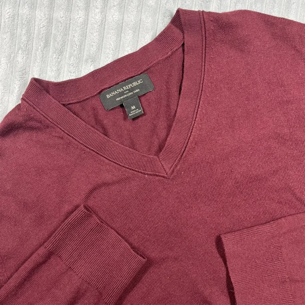 Banana Republic Premium Luxe Yarn Pullover Sweater Men's M Grandpacore‎ Preppy